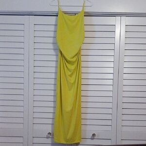 Zara Yellow Backless Dress Size L